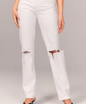 White Distressed Jeans thumbnail 3