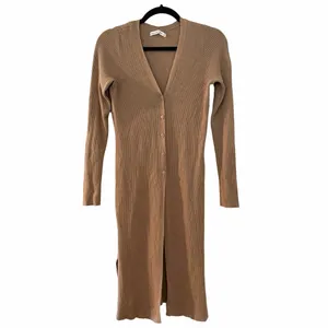 ABERCROMBIE Ribbed Long Sleeve Button Down Shirt Dress Sz M thumbnail 3