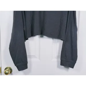 WeWoreWhat Cropped Sweatshirt Size XL Gray Casual Lounge Minimalist Cozy Comfort thumbnail 7