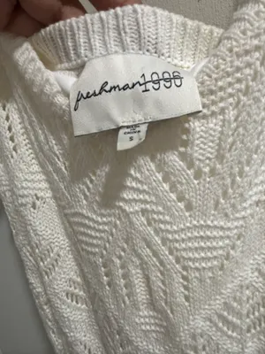 Freshman 1996 White Crochet Knit Dress thumbnail 4