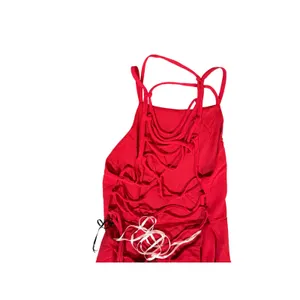 NWT Lulus Size Large Super Starlet‎ Red Lace-Up Maxi Dress Open Back Sexy thumbnail 6