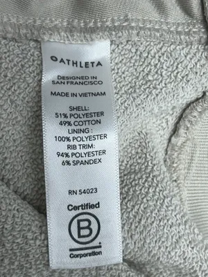 Athleta Triumph Hoodie Dress Women Small Beige Pockets Athleisure Hooded thumbnail 4