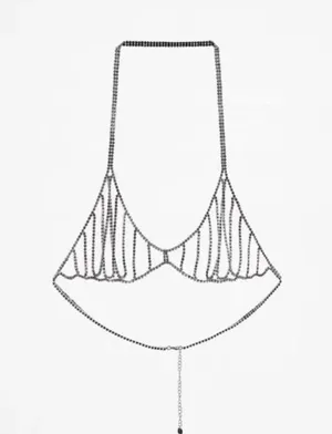 Zara Rhinestone Jewel Bra Top thumbnail 3