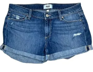 Paige Jimmy Jimmy Denim Short Distressed 28 thumbnail 1