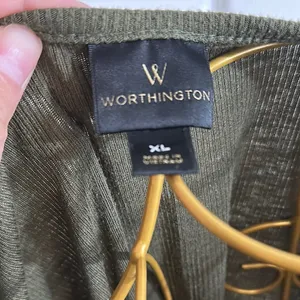 Worthington Green Cut Out Tunic Top size XL thumbnail 3