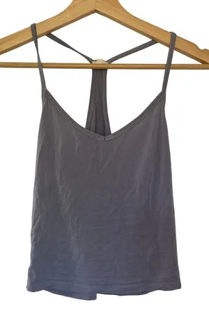 Garage‎ lilac blue racerback tank top spaghetti straps rayon women's size XS thumbnail 1
