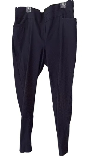 Maurices Womens Navy Blue Textured Pull On Stretch Dress Pants Size 18 REG thumbnail 1