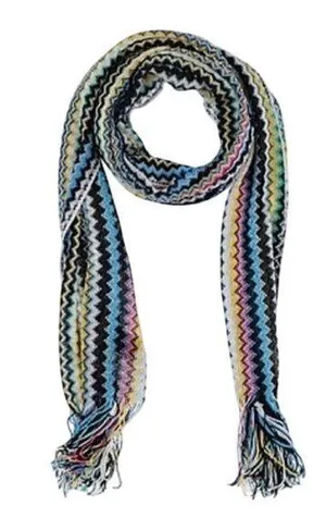 Missoni multicolored striped zigzag Scarf thumbnail 1