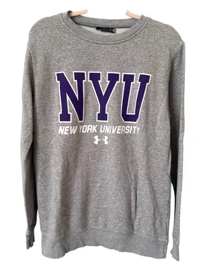 NYU‎ x UNDER ARMOUR Loose Fit Crewneck Sweatshirt Small thumbnail 1