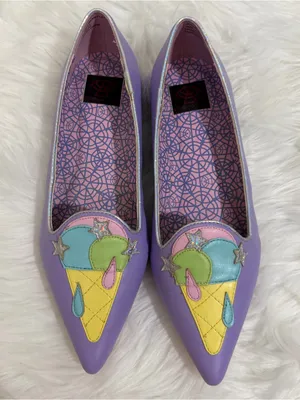 Strange Cvlt Dagger Ice Cream Flats Kawaii Pastel Punk Gothic thumbnail 1