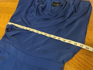 DO+BE Royal Blue Draped Jumpsuit size L thumbnail 7