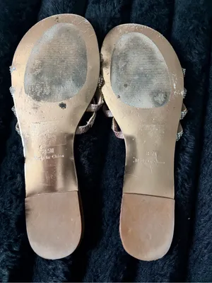 Steve Madden Nude/Tan Rhinestone Slide Sandals thumbnail 5