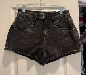 Victoria's Secret Black Denim PINK Shorts thumbnail 1