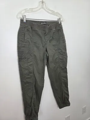Eddie Bauer Women's Laid-back Twill Jogger Pant Dark Cool Green Size 8 Medium thumbnail 10