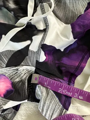 CALIA White Athletic Shorts with Pink & Purple Floral Print thumbnail 4