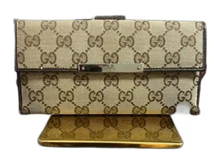Gucci Signature Monogram Canvas Continental Long Wallet - Authentic thumbnail 1
