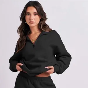 ANRABESS Half Zip Black Sweatshirt thumbnail 2