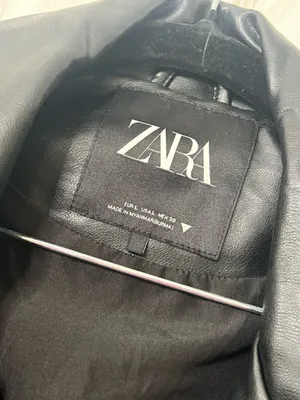 Zara Faux Leather Moto Jacket Biker Grunge Streetwear Belted Black Size L thumbnail 4