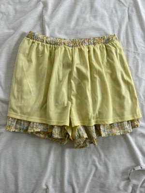 American Eagle Outfitters Yellow Floral Drawstring Flowy Shorts thumbnail 7