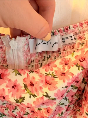 Petal & Pup Pink Floral Smocked Mini Dress thumbnail 7