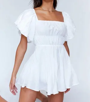 Princess Polly Halton Mini Puff Sleeve Dress NEW thumbnail 2
