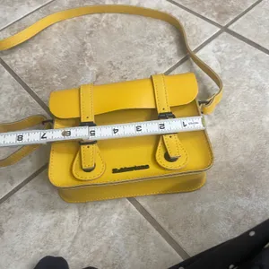 Dr Martens 7 Inch Yellow Leather Satchel Mini Crossbody Bag Buckle Accent thumbnail 7