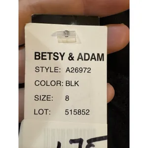 Betsy & Adam Women's Black Sequined Lace Corset Gown Dress Size 8 Sweatheart thumbnail 7