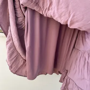 Altar'd State Tiered Ruffle Lilac Easter Spring Swing Dress Tie Front Boho‎ Sz M thumbnail 5