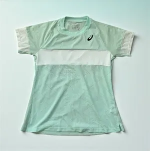 ASICS Women’s Mint Green Jersey Short Sleeve Top Size Large thumbnail 1