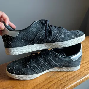 Adidas Originals Gazelle‎ Suede Polka Dots Black Silver Size 8 thumbnail 8