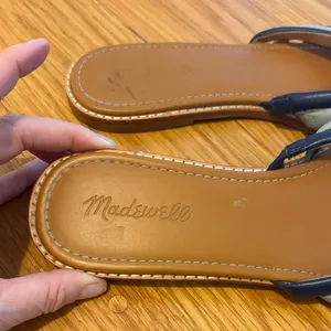Madewell Colorblock Leather Slide Sandals - Multi thumbnail 2