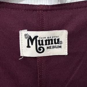 Show Me Your Mumu Bailey Paisley‎ Print Tie Back Romper Playsuit Size M Burgundy thumbnail 8