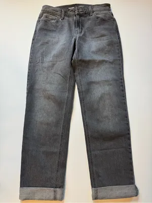 Old Navy Gray Mid-Rise Wow Boyfriend Jeans Size 6 thumbnail 1