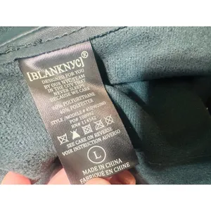 BlankNYC Womens Vegan Leather Asymmetrical Zip Jacket Moto biker Dark Green L thumbnail 11