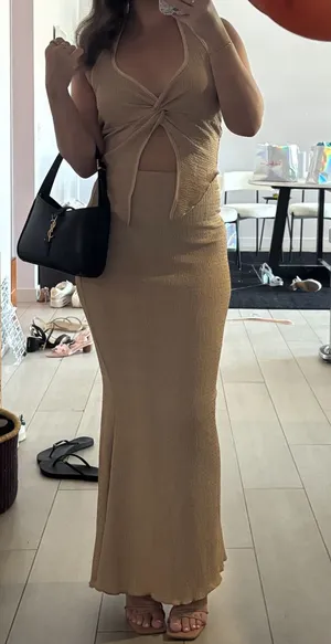 Halter skirt set Tan thumbnail 1