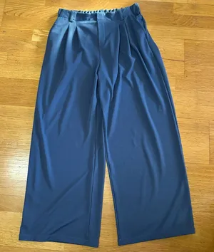 🚩SOLD🚩Halara High Waisted Pockets Career Wide Leg Preppy Lounge Wide Leg Pants L thumbnail 1