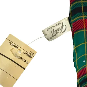 Vintage 80s St. Andrews Golf Scarf by Glentoy Made in‎ Italy NWT Tartan Plaid thumbnail 4