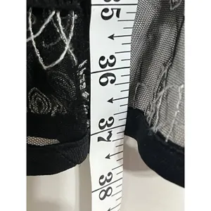 Zara Black Floral Embroidered Mesh Fit and Flare Sleeveless Dress Womens XS‎ thumbnail 8
