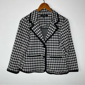 Sandro Studio Houndstooth Knit Blazer Medium‎ thumbnail 1