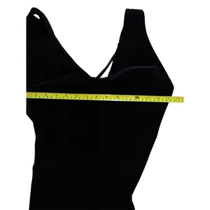 Frederick's of Hollywood Black Sleeveless Velvet Midi Dress Size M thumbnail 4