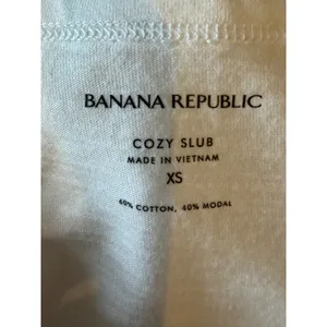Banana Republic Cozy Slub V Neck Tee Women XS White NWT Short Sleeve Preppy thumbnail 8
