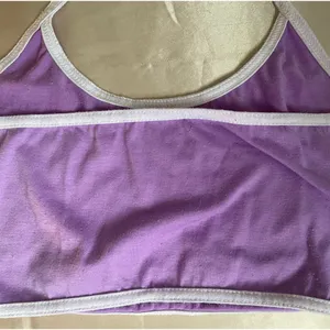 Purple Crop Halter Top One Size Pink thumbnail 2