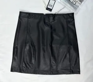 NWT GUESS Zue Pu Leather Mini Skirt - Black - S thumbnail 4