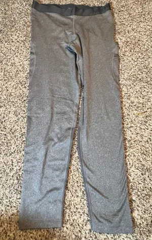 Nike Pro Dri-FIT Womens‎ XL Gray Heathered Athletic Leggings Mesh Panel Training thumbnail 1