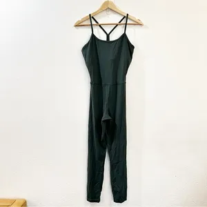 Splits59 Womens Sleeveless Airweight Jumpsuit in‎ Military Green Size Small thumbnail 4