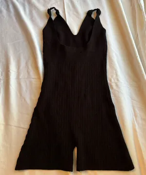 White Fox Black Jumpsuit Romper thumbnail 3