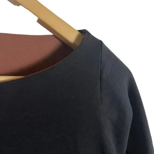Patagonia Solid Black Organic Cotton Blend Boat Neck Long Sleeve Shirt Size S thumbnail 3