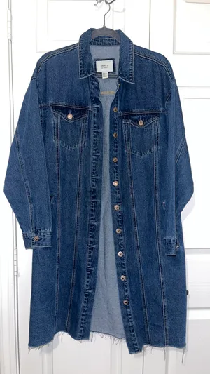 Forever 21 Long Denim Jacket thumbnail 1