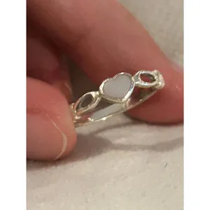 ring band sterling silver 925 beautiful unique size 5.75 thumbnail 2