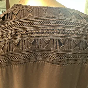 NWT Tuckernuck Black Pippa Fringe Lace Mini Dress Boho Chic Medium thumbnail 8